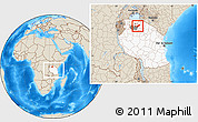 Shaded Relief Location Map of Magu, highlighted country, highlighted parent region, within the entire country