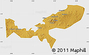 Physical Map of Magu, single color outside