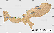 Satellite Map of Magu, single color outside