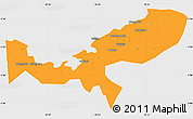 Political Simple Map of Magu, single color outside