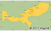 Savanna Style Simple Map of Magu, single color outside