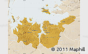 Physical Map of Mwanza, lighten