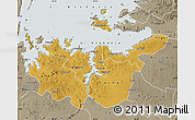 Physical Map of Mwanza, semi-desaturated