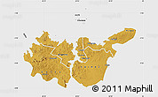 Physical Map of Mwanza, single color outside