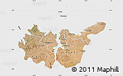 Satellite Map of Mwanza, single color outside