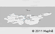 Gray Panoramic Map of Mwanza, single color outside