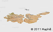 Satellite Panoramic Map of Mwanza, single color outside