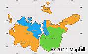 Political Simple Map of Mwanza, cropped outside