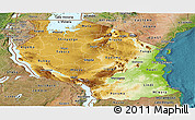 Physical Panoramic Map of Tanzania, satellite outside