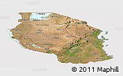 Satellite Panoramic Map of Tanzania, cropped outside