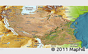 Satellite Panoramic Map of Tanzania, physical outside, satellite sea
