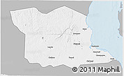 Gray 3D Map of Bagamoyo, single color outside