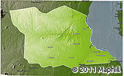 Physical 3D Map of Bagamoyo, darken