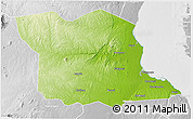 Physical 3D Map of Bagamoyo, lighten, desaturated