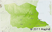 Physical 3D Map of Bagamoyo, lighten