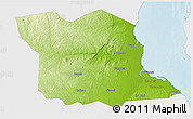 Physical 3D Map of Bagamoyo, single color outside