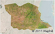 Satellite 3D Map of Bagamoyo, lighten
