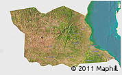 Satellite 3D Map of Bagamoyo, single color outside