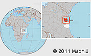 Gray Location Map of Bagamoyo, highlighted parent region