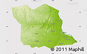 Physical Map of Bagamoyo, cropped outside