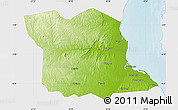 Physical Map of Bagamoyo, single color outside