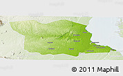 Physical Panoramic Map of Bagamoyo, lighten