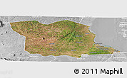 Satellite Panoramic Map of Bagamoyo, lighten, desaturated