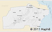 Classic Style 3D Map of Kisarawe, single color outside