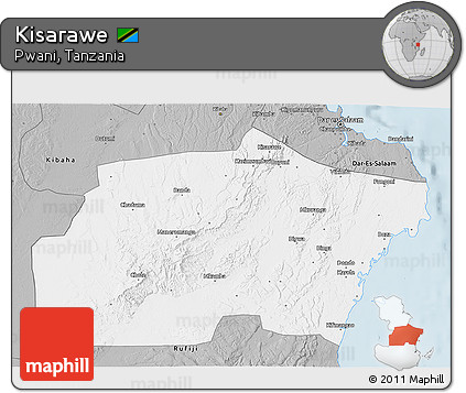 Gray 3D Map of Kisarawe