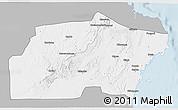 Gray 3D Map of Kisarawe, single color outside