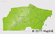 Physical 3D Map of Kisarawe, cropped outside