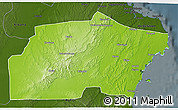 Physical 3D Map of Kisarawe, darken