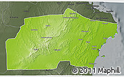 Physical 3D Map of Kisarawe, darken, semi-desaturated
