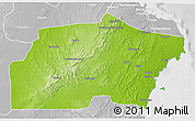 Physical 3D Map of Kisarawe, lighten, desaturated