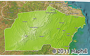 Physical 3D Map of Kisarawe, satellite outside