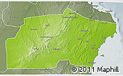 Physical 3D Map of Kisarawe, semi-desaturated