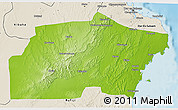 Physical 3D Map of Kisarawe, shaded relief outside