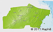 Physical 3D Map of Kisarawe, single color outside