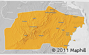 Political 3D Map of Kisarawe, lighten, desaturated