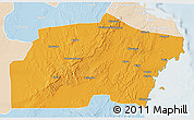 Political 3D Map of Kisarawe, lighten