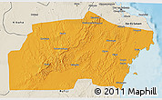 Political 3D Map of Kisarawe, shaded relief outside