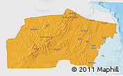 Political 3D Map of Kisarawe, single color outside