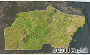 Satellite 3D Map of Kisarawe, darken, semi-desaturated