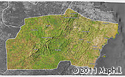 Satellite 3D Map of Kisarawe, desaturated