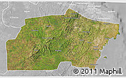 Satellite 3D Map of Kisarawe, lighten, desaturated