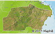 Satellite 3D Map of Kisarawe, physical outside