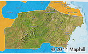 Satellite 3D Map of Kisarawe, political outside
