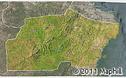 Satellite 3D Map of Kisarawe, semi-desaturated