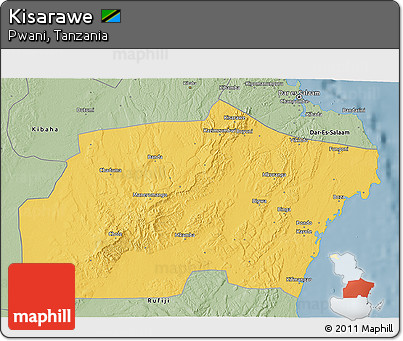 Savanna Style 3D Map of Kisarawe