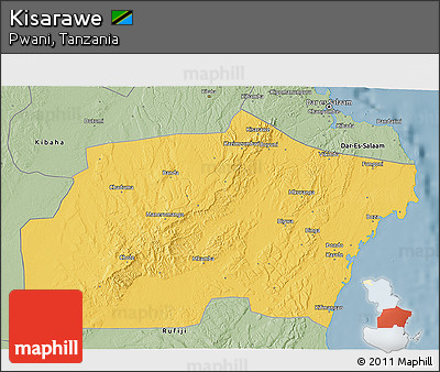 Savanna Style 3D Map of Kisarawe